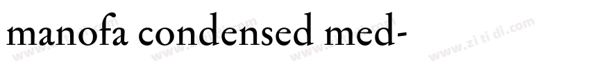 manofa condensed med字体转换